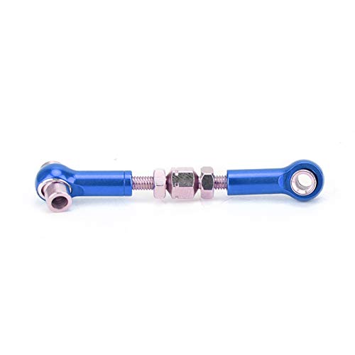 Srliya RC Tie Rod Set Servo Linkage Steering Linkage Turnbuckle Rod 6 Pcs Adjustable Aluminum Alloy 47-57mm Easy Install with 5 Color Options for 1/12 1/10 RC Drift Car Truck Buggy (Dark Blue) - color: Dark Blue