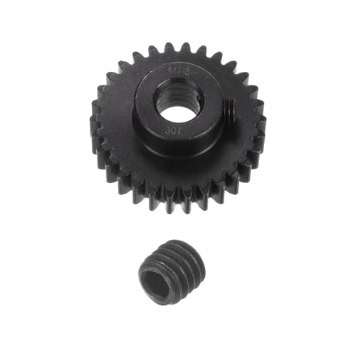 uxcell Mod 1 30T Pinion Gear 8mm Bore Hardened Steel Motor Rack Spur Gear for RC Car Truck Gear Drive