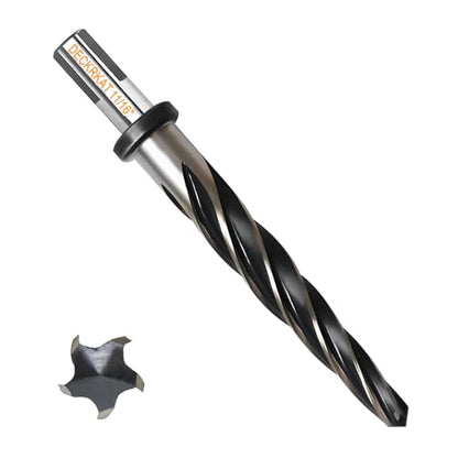 11/16" Reamer Drill Bit for Metal, M2 HSS Taper Reamer for Steel, Alloy, Wood, Plastic to Align, Enlarge Holes – 5-Spiral Flutes,1/2" Non-Slip Shank, 17mm Car Reamer, Bridge Construction Reamer - size: 11/16"