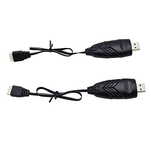 Blomiky 2 Pack 3S 1.5A Lithium Charger Cable Suitable for RC Car Boat Airplane Drone Airsoft 3 Cell Lipo Battery / 11.1V USB New 2