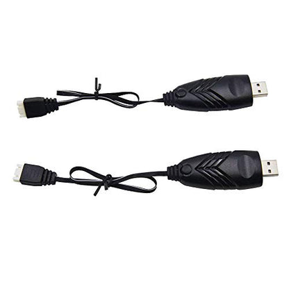 Blomiky 2 Pack 3S 1.5A Lithium Charger Cable Suitable for RC Car Boat Airplane Drone Airsoft 3 Cell Lipo Battery / 11.1V USB New 2