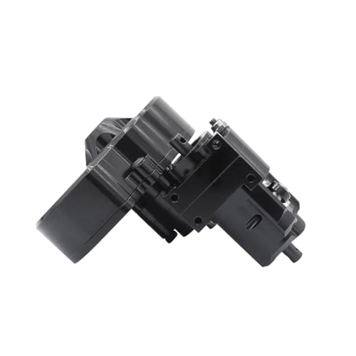 Metal Complete Transmission Cutoff Gearbox with Dig Gear for 1:10 Axial SCX10 AX10 Wraith RC Crawler Car (Black) - color: Black