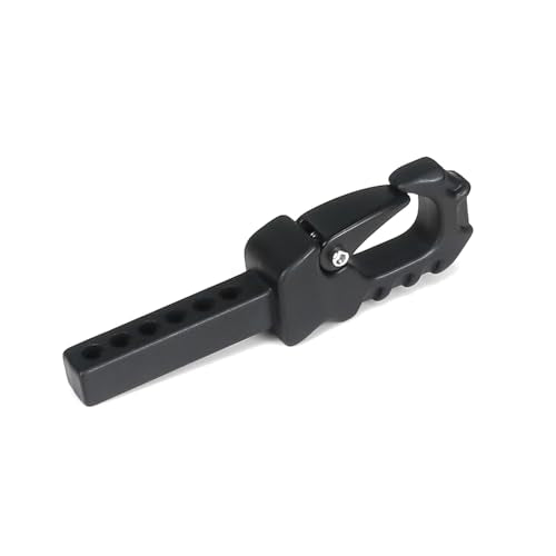 Metal RC Crawler Trailer Hook Tow Hitch for 1/10 RC Crawler Traxxas TRX4 Axial SCX10 Rear Bumper Parts (Black) - color: Black