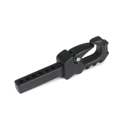 Metal RC Crawler Trailer Hook Tow Hitch for 1/10 RC Crawler Traxxas TRX4 Axial SCX10 Rear Bumper Parts (Black) - color: Black