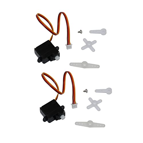 2PCS 2g 3.7/4.2/5V Micro Digital Servo Motor High Torque Steering Gear with JST/Dupont Interface RC Airplane Kit for Model Robot Helicopter Boat Car Fixed Wing Drone(JST Plug DC 5V) - color: 2pcs Jst Plug Dc 5v