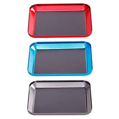 Replacement Part For Aluminum Alloy Screws Tray Nut Tray With Magnetic Pads For RC Hobby Plane Car Repair Tools Upgrade Supplies - (Color: Red) - color: Red
