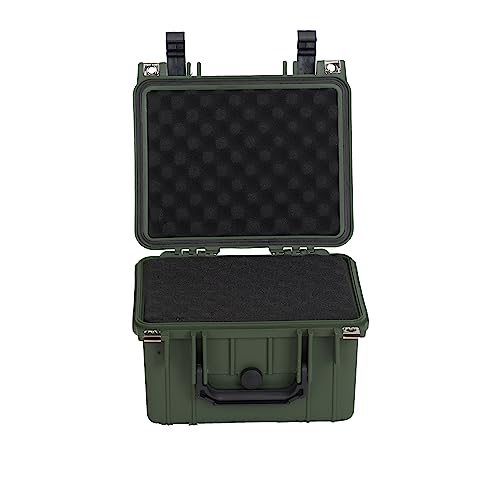 MEIJIA Portable All Weather IP67 Waterproof Camera Case,hard case with Customizable Fit Foam,Fit Use of Drones,Camera,Equipments,10.62 x9.68x6.87inches(Green) - color: Green, size: 10.62 x 9.68 x 6.87 inches