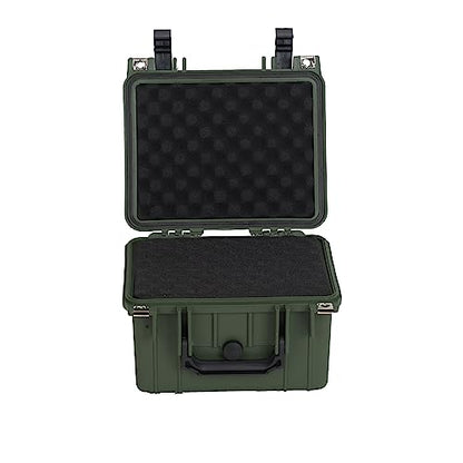 MEIJIA Portable All Weather IP67 Waterproof Camera Case,hard case with Customizable Fit Foam,Fit Use of Drones,Camera,Equipments,10.62 x9.68x6.87inches(Green) - color: Green, size: 10.62 x 9.68 x 6.87 inches