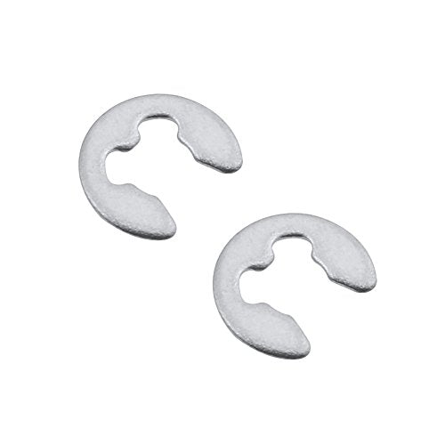 Hobbypark 100-Pack 1/8" E-Clips 2.5mm Fastener Sliver for HSP Redcat Team Associated Axial Traxxas Exceed RC Model Car Hardware Parts Replacement