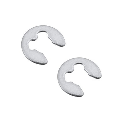 Hobbypark 100-Pack 1/8" E-Clips 2.5mm Fastener Sliver for HSP Redcat Team Associated Axial Traxxas Exceed RC Model Car Hardware Parts Replacement