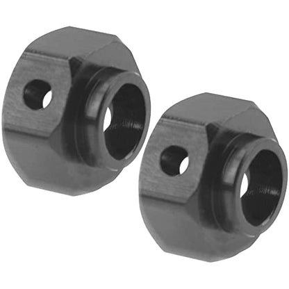 ShareGoo Aluminum RC 12mm Hex Extended Wheel Hex Hub Extension 6mm Offset Spacers Compatible with Traxxas TRX4 TRX6 1/10 RC Crawler (6mm, Black) - color: Black, size: 6mm