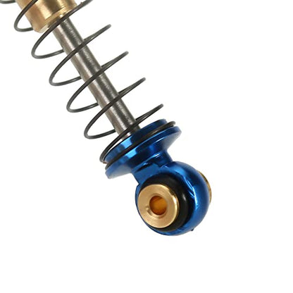 INJORA 43mm Aluminum Threaded Shocks Absorber Damper for 1/24 SCX24 (Blue) - color: Blue