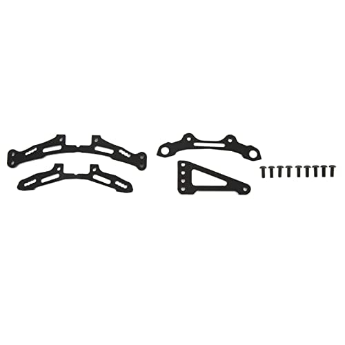 Semme RC Car Chassis Kit Accurate Composite Material Aluminum Upgrade for 3RACING S64 RC /10 Car Enhanced Drift Performance (#1)