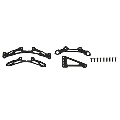 Semme RC Car Chassis Kit Accurate Composite Material Aluminum Upgrade for 3RACING S64 RC /10 Car Enhanced Drift Performance (#1)