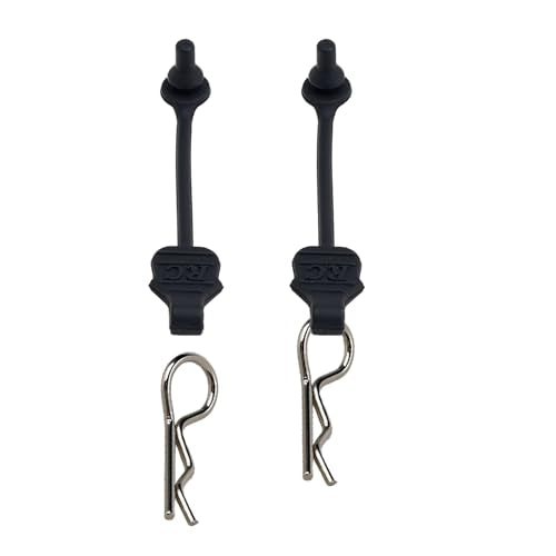 8PCS TGCWENG Universal RC Body Clips w/Pull Tabs Car Clips R Clips for All 1/10 1/12 Scale TRX4 Losi HPI Arrma Kyosho Himoto RC Car Truck Crawler Body Shell Upgrades (1.2mm Sliver Clips+Black Pull) - color: Sliver Clips+Black Pull