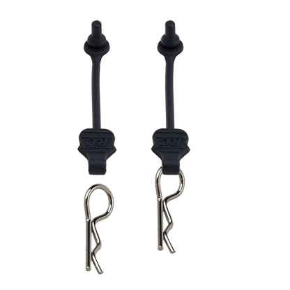 8PCS TGCWENG Universal RC Body Clips w/Pull Tabs Car Clips R Clips for All 1/10 1/12 Scale TRX4 Losi HPI Arrma Kyosho Himoto RC Car Truck Crawler Body Shell Upgrades (1.2mm Black Clips+Black Pull) - color: Black Clips+Black Pull