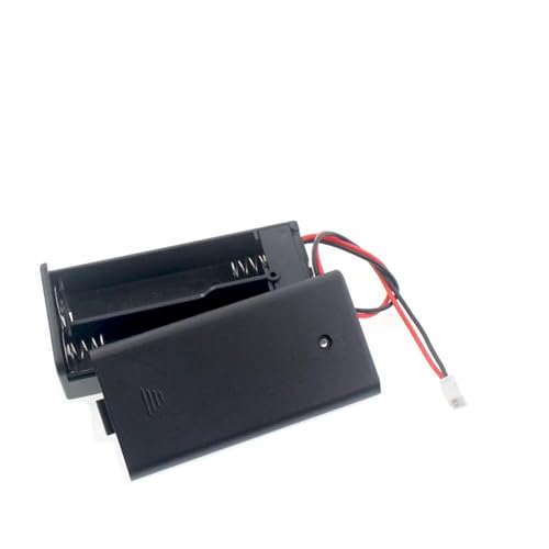 2Pcs Battery Holder with PH2.0 2Pin Connector On/Off Switch for 3V AA 2 Cell, 2 x 1.5V AA Battery Power Case Plastic Box with Cover Leads for RC Model (2AA Covered with ph2.0) - size: 2AA covered with ph2.0