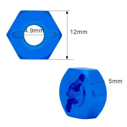 Globact 12mm Wheel Hex Nuts for 1/10 Slash Redcat Rc4wd Tamiya SCX10 D90 | Aluminum