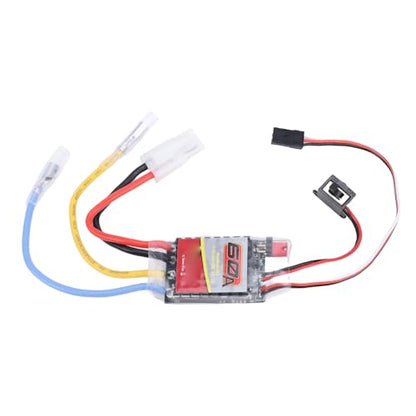 60A Brushed ESC, Auto Shutoff Low Voltage Protection, RC Speed Controller for 1/10 1/12 Cars Trucks Crawlers Boats