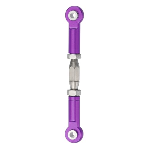 MECCANIXITY 3 Pcs Steering Servo Turnbuckle Rod RC Aluminum Alloy Linkages for HSP 1/10 94123 On-Road RC Car (Purple, 62mm) - color: Purple