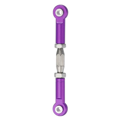 MECCANIXITY 1 Pcs Steering Servo Turnbuckle Rod RC Aluminum Alloy Linkages for HSP 1/10 94123 On-Road RC Car (Purple, 62mm) - color: Purple