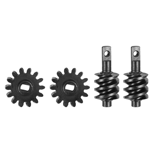MECCANIXITY 2 Set Hardened Steel Axle Differentials Gear, 14T Steel Gear Upgrade Parts for RC Vehicles Truck Drift Car Part, Black - style: 14T