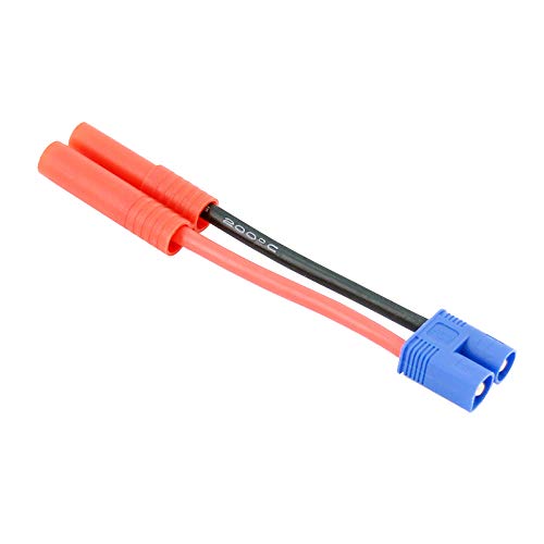 3pcs EC3 Style Male to HXT 4mm Female Connector Adapter Cable - 14awg 5cm Wire(BDHI-52)
