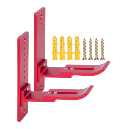 Rc Car Storage Rack Wall Hangers Wheel Mount Display Stand for 1/18 1/16 1/10 1/8 1/5 Crawler Car Model RC Hobby Trucks (Red) - color: Red