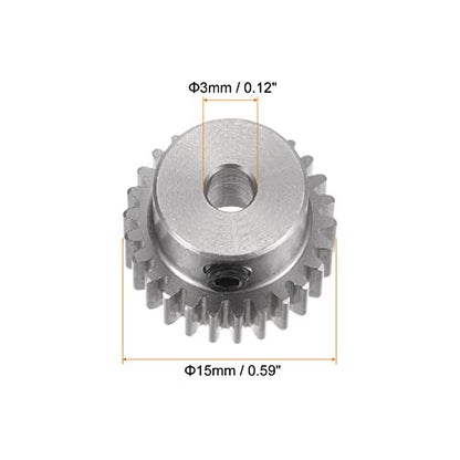 HARFINGTON Pinion Gear 3mm Bore 28T Mod 0.5 Stainless Steel Spur Diff Differential Motor Gear RC Car Replacement Parts - style: 28T