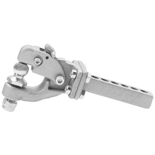 ShareGoo Metal Hitch Trailer Hook Simulation Climbing Tow Shackles Compatible with Traxxas TRX-4 90046 90047 SCX10 1:10 RC Crawler Car,Sliver