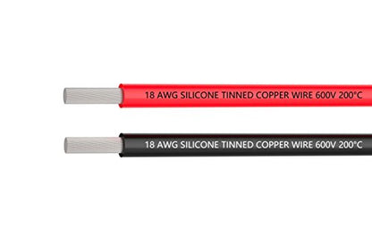 TUOFENG 18 AWG Silicone Wire Kit - 20ft (10ft Black/Red) Hook Up Cable | Ultra-flexible 18 AWG tinned copper wire (150 strands). High temp resistant (-60°C to 200°C). Easy to solder for RC & DIY. - size: 18 AWG Silicone Wire 2 Colors 10ft Each
