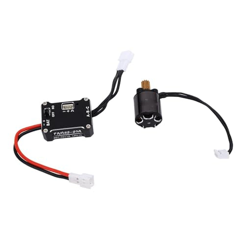 RC Brushless Motor ESC Combo, 25A 1212 3500KV Sensored Motor for 1/24 RC Cars, Powerful 1212 3500KV Motor & ESC Set