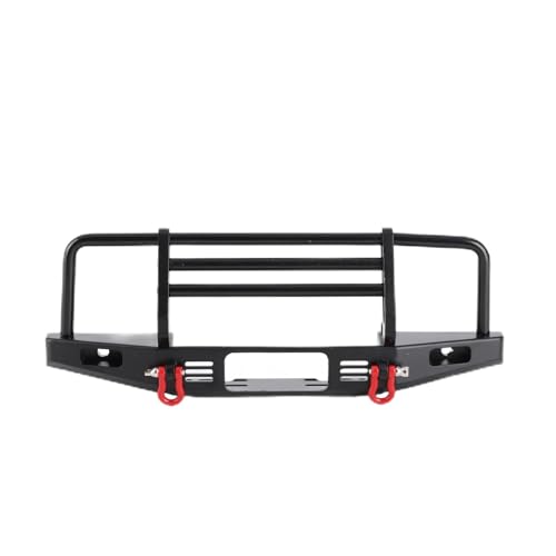 Zerodis RC Car Adjustable Front Bumper, Metal Front Bumper with LED Light, 200x60x68mm Upgrade Part, Black for Axial SCX10 SCX10 II 90046 90047 1 10 RC Crawler
