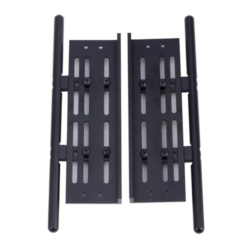 RC Crawler Pedals RC Side Board RC Steps Plate Rock Sliders Running Boards Foot-Plate for 1/10 RC Crawler Car SCX10 I II TRX4 CC01 RGT 86100 GEN8 Wrangler Chassis Parts(Silver) - color: Silver