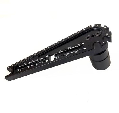 RC Ride Height Gauge & Turnbuckle Wrench 4-in-1 Tool for 1/10 1/8 Car | 4 tools: ride height gauge, L-shape 17mm hub wrench, turnbuckle wrench (3-8mm), screw gauge (0-35mm). aluminum, pocket-size.