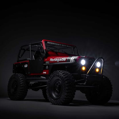 Axial RC Truck 1/10 SCX10 III Jeep CJ-7 4X4 RTR Brushed Rock Crawler, Red | Battery and Charger Not Included, AXI03008V2T1, Ready to Run - color: Red
