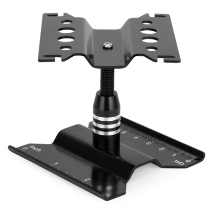 Aluminum Repair Station Work Stand Assembly Platform 360 Degree Rotating for 1/16 1/18 1/24 RC Crawler Axial SCX24 Traxxas TRX4M (Black)