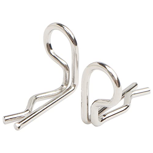 30-Pack 90-Degree Angle Body Clips Bent Springy Pins for All 1/10 Scale Model Car Truck Crawler Truck(Silver) - color: Silver, size: 1.2mm