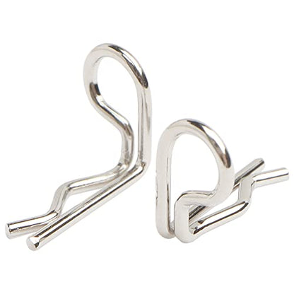 30-Pack 90-Degree Angle Body Clips Bent Springy Pins for All 1/10 Scale Model Car Truck Crawler Truck(Silver) - color: Silver, size: 1.2mm