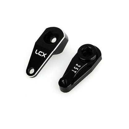 LCX Racing 1/10th RC Crawler Car CNC Machined Aluminum Alloy 25T Servo Horn Servo Arm for RC Car Axial RBX10 RYFT AXI03009 AXI03005, Upgrades Parts Accessories (25T) - size: 25T
