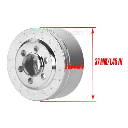 4Pcs 100g Stainless Steel Heavy Duty Wheel Weights Upgrades Part for 1/10 SCX10 SCX10 II 90046 SCX10 III TRX4 D90 RC Crawler Car 1.9 & 2.2 Beadlock Wheels Balance Weights