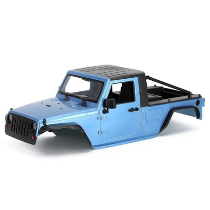1/10 RC Pickup Body Shell Kit Unassembled - 313mm Wheelbase Wrangler Pickup Body,for RC Crawler Axial SCX10 SCX10 II 90046 DIY (Baby Blue) - color: Baby Blue