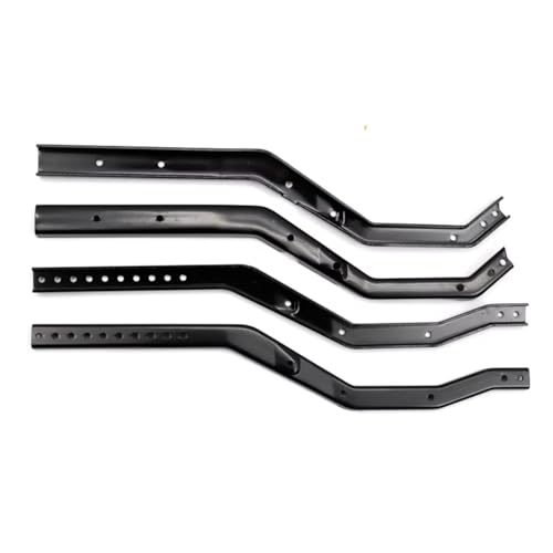 RC Car Chassis Frame For Axial For SCX10 III For Gladiator For Wrangler 1/10 Metal Wheelbase Adjustable For Chassis Frame Rail Set RC Crawler Parts(Black) - color: Black