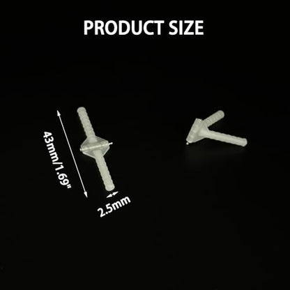 10PCS RC Airplane Plastic Needle Hinge Pin Hinge for RC Plane Helicopter Aircraft DIY Model Plane Fix Wing Parts Foam Model Plane Replacement (2.5x43mm) - style: 2.5x43mm