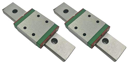 TEN-HIGH MGW9 90mm Linear Guide Rail Linear Motion Slide Rails Linear Motion Products, for 3D Printer and CNC Machine, 2pcs Rails + 2pcs MGW9C Block Bearings (Widened Rail) - size: 90mm, style: MGW9