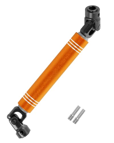 RC 113-137MM Crawler Drive Shaft Upgrades Part for 1/10 Axial SCX10 SCX10 II 90046 SCX10 III AXI03007 TRX4 D90,Universal Driveshaft,Steel and Aluminum axles,Gold(1PCS) - size: 113-137MM