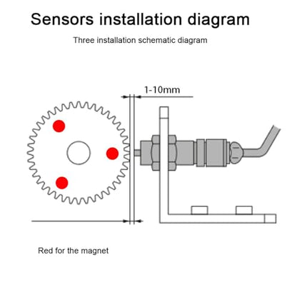 RPM Tachometer YH TC01 RPM with Hall Sensor Motor Speed Meter Tachometer Sensor