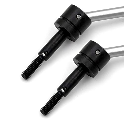 GoolRC 4PSC RC Drive Shaft, Tamiya Upgrades Drive Shaft Metal Universal CVD Drive Shaft Dogbone Joint Replacement for Tamiya TT01 TT02 1/10 Remote Control Car - color: Silver