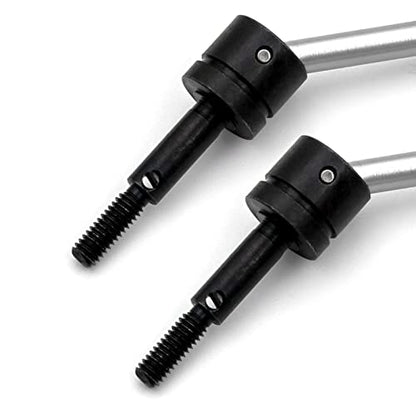 GoolRC 4PSC RC Drive Shaft, Tamiya Upgrades Drive Shaft Metal Universal CVD Drive Shaft Dogbone Joint Replacement for Tamiya TT01 TT02 1/10 Remote Control Car - color: Silver