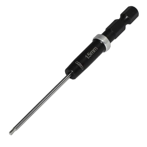 MIP 1.5mm Metric RC 1/4" Hex Bit 9207S – Hex Head Allen Wrench Drill Tools and Tool Bits for Screwdrivers, Electric Screwguns, and Power Drills For RC Cars - Made in USA - size: 1.5mm - Hex